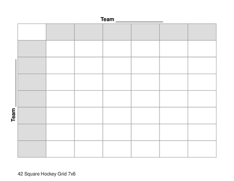 42 Square Hockey Grid 7x6